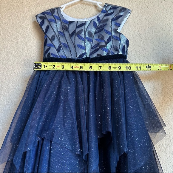 Midnight Blue Sparkly Girl Dress 3T - Picture 7 of 11